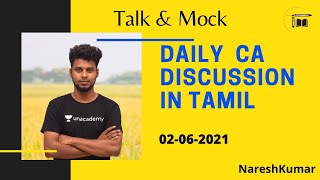 Daily CA Live Discussion in Tamil |   02-06-2021| Naresh kumar