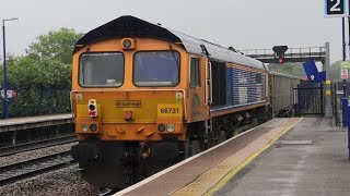 GBRf 66704 & 66731 pass Princes Risborough - 28/05/24