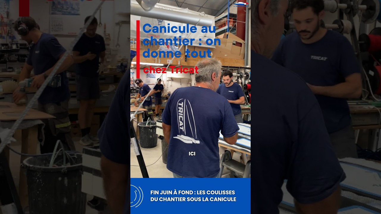 ⁣Canicule au chantier : l'équipe Tricat est à fond ! 🥵🔨