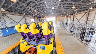 DOMINATOR Back Row POV - World's Longest Floorless Coaster at Kings Dominion