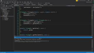 C++ Classes: A derived triangle class part 2