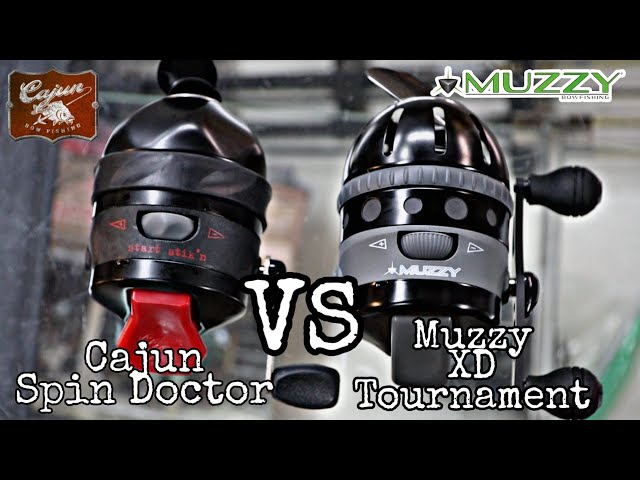Muzzy XD Tournament VS Cajun Spin Doctor Bowfishing Reel Comparison 