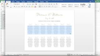 Adding guest names to the Seating Chart template