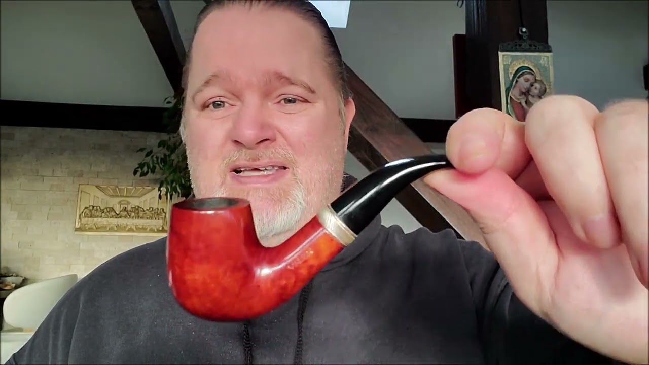 🇩🇪 Pfeife rauchen  |  VAUEN »Einsteigerset-Pfeife« Bent Billiard  |  Briar Pipe  |  Bruyère Pfeife