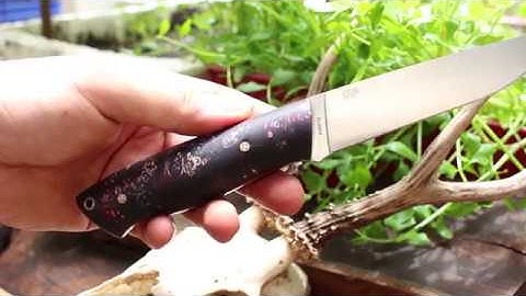 Dao Enzo Trapper Elmax 115 Cán Gỗ Ổn Định - Enzo Trapper Elmax 115 Stabilized Wood Handle