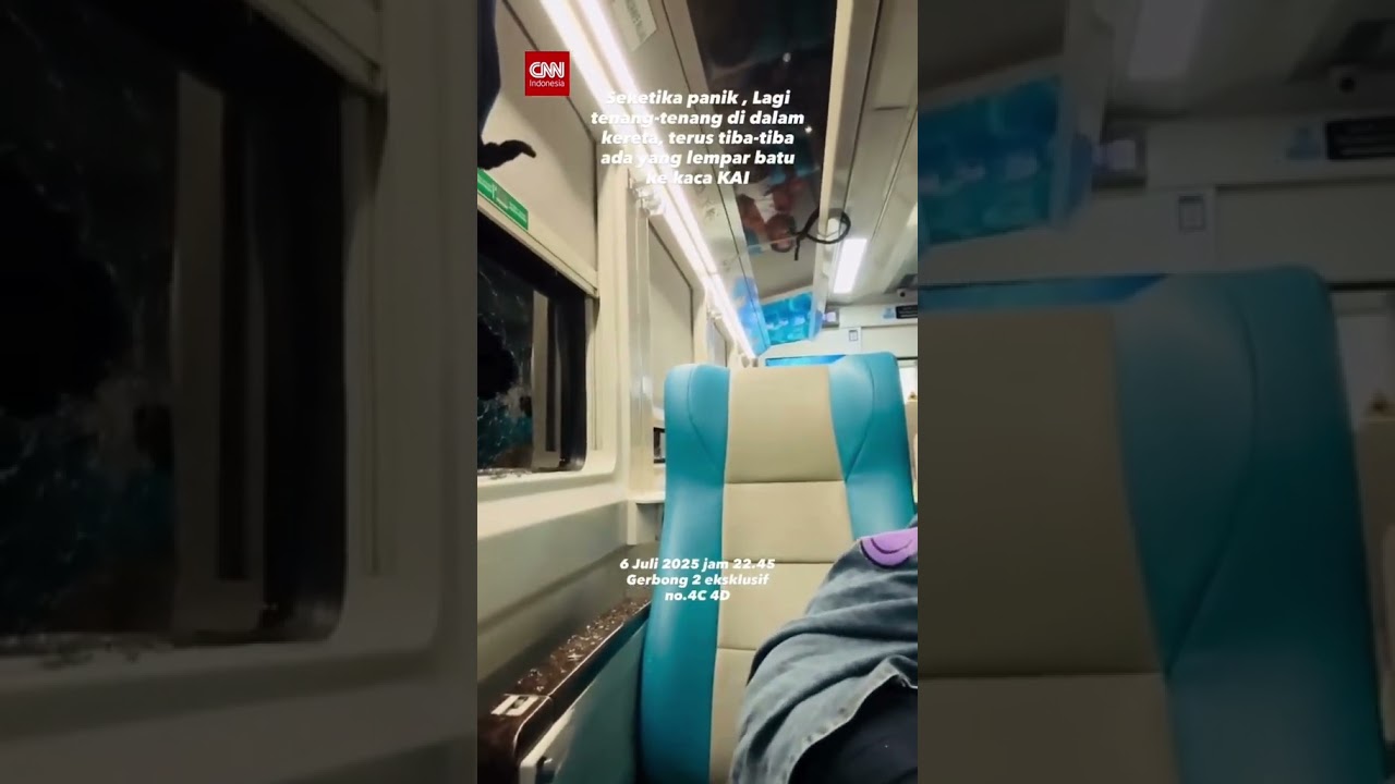 Viral Jendela Kaca Kereta Dilempar, Ini Penjelasan KAI