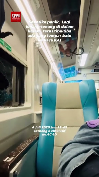 Viral Jendela Kaca Kereta Dilempar, Ini Penjelasan KAI