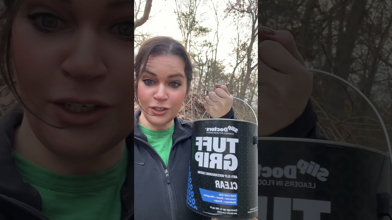 Making Wet Concrete Steps Safer: Tuff Grip Clear in Action! 