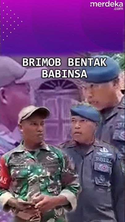 TEGANG! Perwira Brimob Bentak Babinsa TNI AD #merdekadotcom #tniad #brimobindonesia