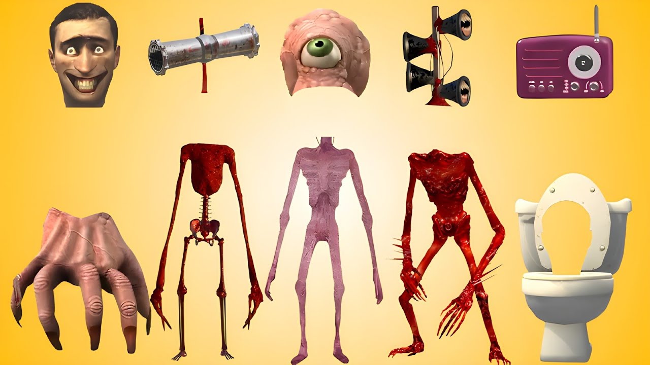 WRONG HEADS SIREN HEAD SINK,GREEN HOUSE HEAD,TRIPLE BASIC, SIREN HEAD THUNDERBOLT, SIREN HEAD TOILET