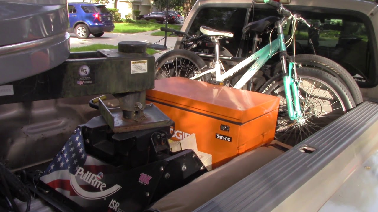RV Bike Storage with a 5th wheel. YouTube