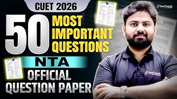 🧾 CUET UG 2026 | NTA Official Mock Paper | 50 Questions in 60 Minutes | Full Paper Solution