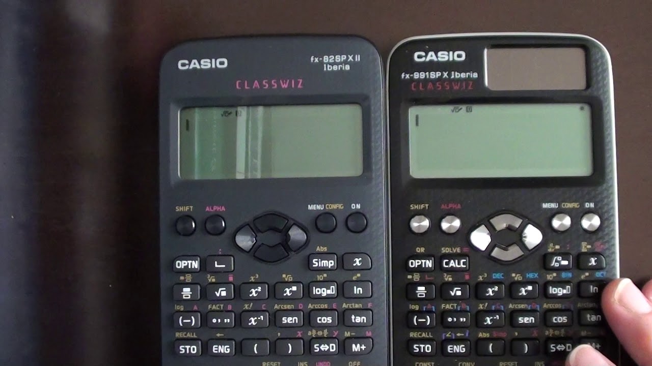Comparativa calculadoras: Casio FX-991 vs. Casio FX-82 Classwiz - YouTube