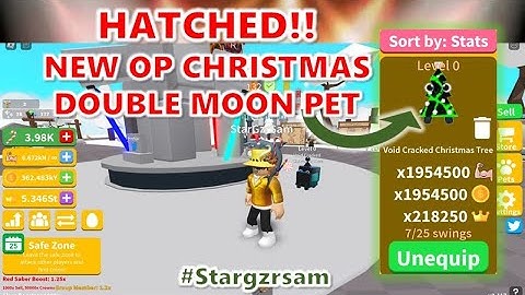 Roblox Saber Simulator!!! - I HATCHED THE NEW VOID DOUBLE MOON PET!!!
