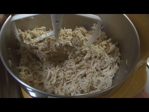 How to Poach and Shred Chicken ~ Quickly Shred Chicken ~ Noreen's Kitchen