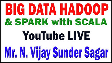 BIG DATA HADOOP tutorials by Mr. N. Vijay Sunder Sagar  Sir