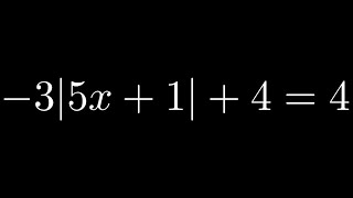 Learn how to solve a multi-step equation with an absolute value
