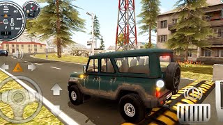 Russian city mex drive//beutiful village offload driving//Russian car driver Uaz hunter screenshot 4