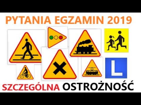 ♦?Pytania egzaminacyjne testy na prawo jazdy 2019?♦ Szczególna ostrożność ‼