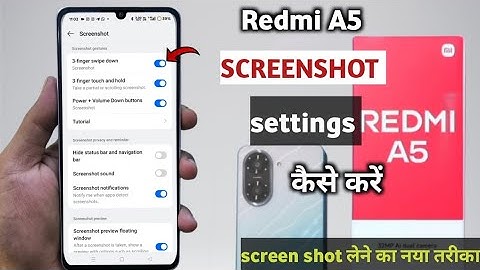 Redmi A5 screen shot setting|| Redmi A5 5g screenshot setting kaise kare 