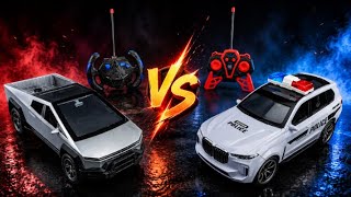 Tesla Cybertruck RC vs Police Cop RC Car | Who Wins