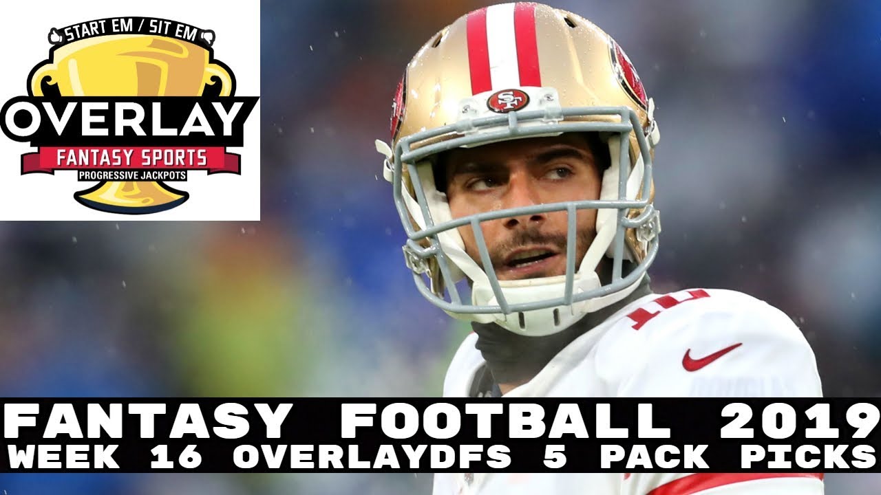 2019 Fantasy Football OverlayDFS "DFS 5 PACK" Picks Week 16 (Daily