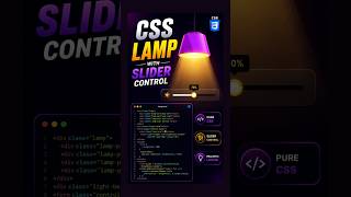 CSS Lamp with Slider Control Using HTML CSS & JavaScript | MERN Stack Course #shorts #coding #html