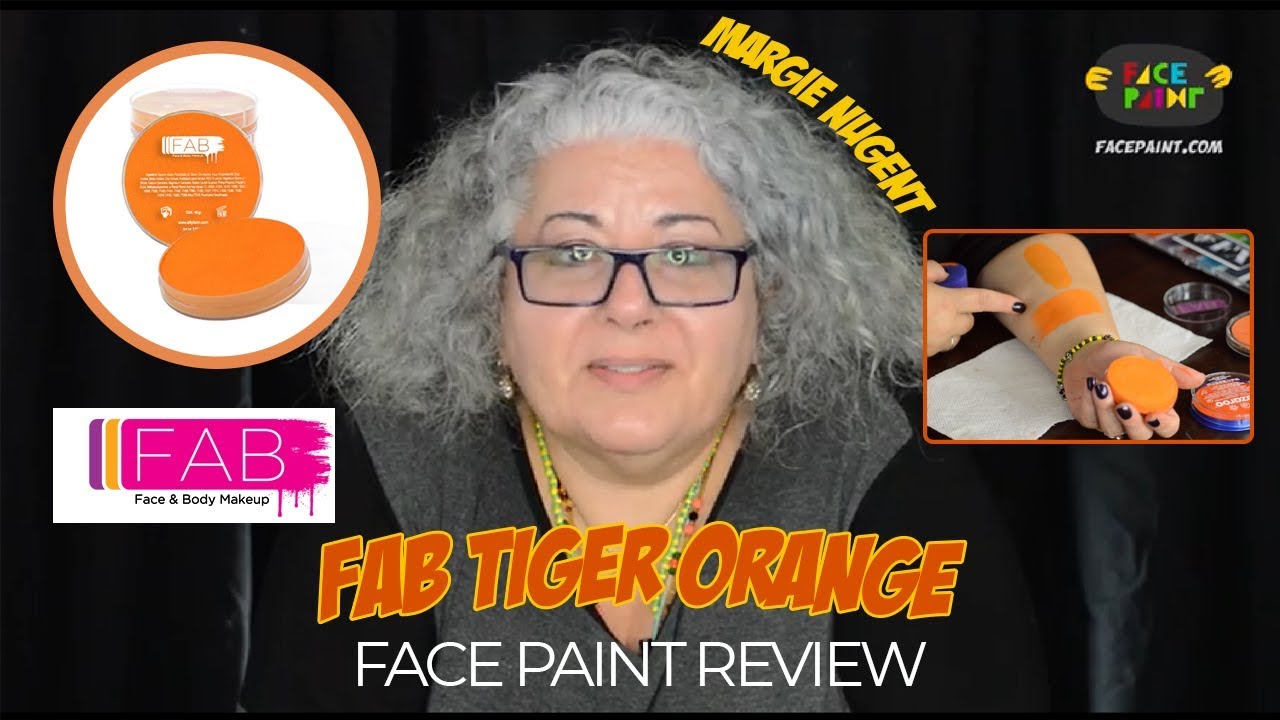 FAB Tiger Orange Face Paint Review by Margie Nugent 