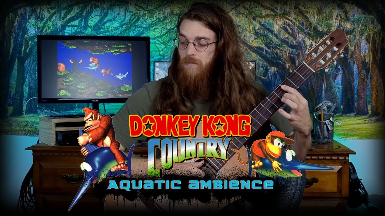Aquatic Ambience -Donkey Kong Country on one guitar - YouTube