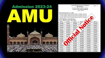 AMU Entrance Exam 2023-24 Updates 🔥| Aligarh Muslim University Admission 2023| Amu Controller Exams