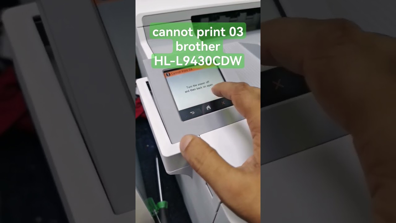 cannot print 03 brother HL-L9430CDW 