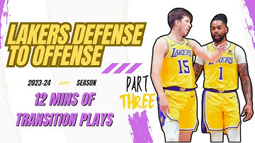 Lakers in Transition [Part 3] | 2023-24 Defense to Offense Highlight Plays