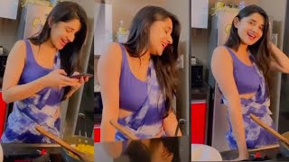 Kanika Mann Hot Avtar In This Blue Saree Summer Look