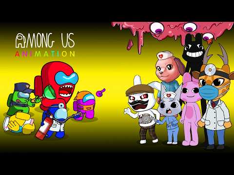 [어몽어스 Among Us] Survival Mode: Animal Hospital Secret Entities Attack! AMONG US FUNNY ANIMATION