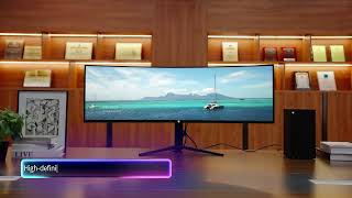 QSM Monitor: 49, Ultrawide 32:9 Aspect Ratio (5120x1440), 120Hz, Curved R1500, Black (2026 Model)