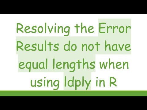 Resolving the Error
