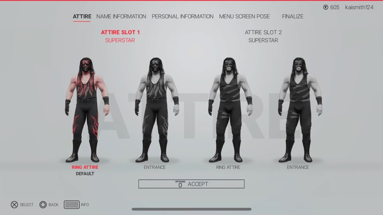 How to create Kane ‘01-‘03 attire in WWE 2K19