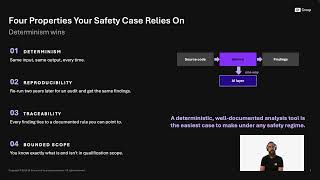 Four Properties Your Safety Case In Software Development Relies On.