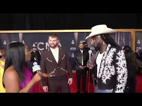 CMA Awards red carpet: Shaboozey touts Kevin Powers talent, hopes he's 'like Chris Stapleton soon'