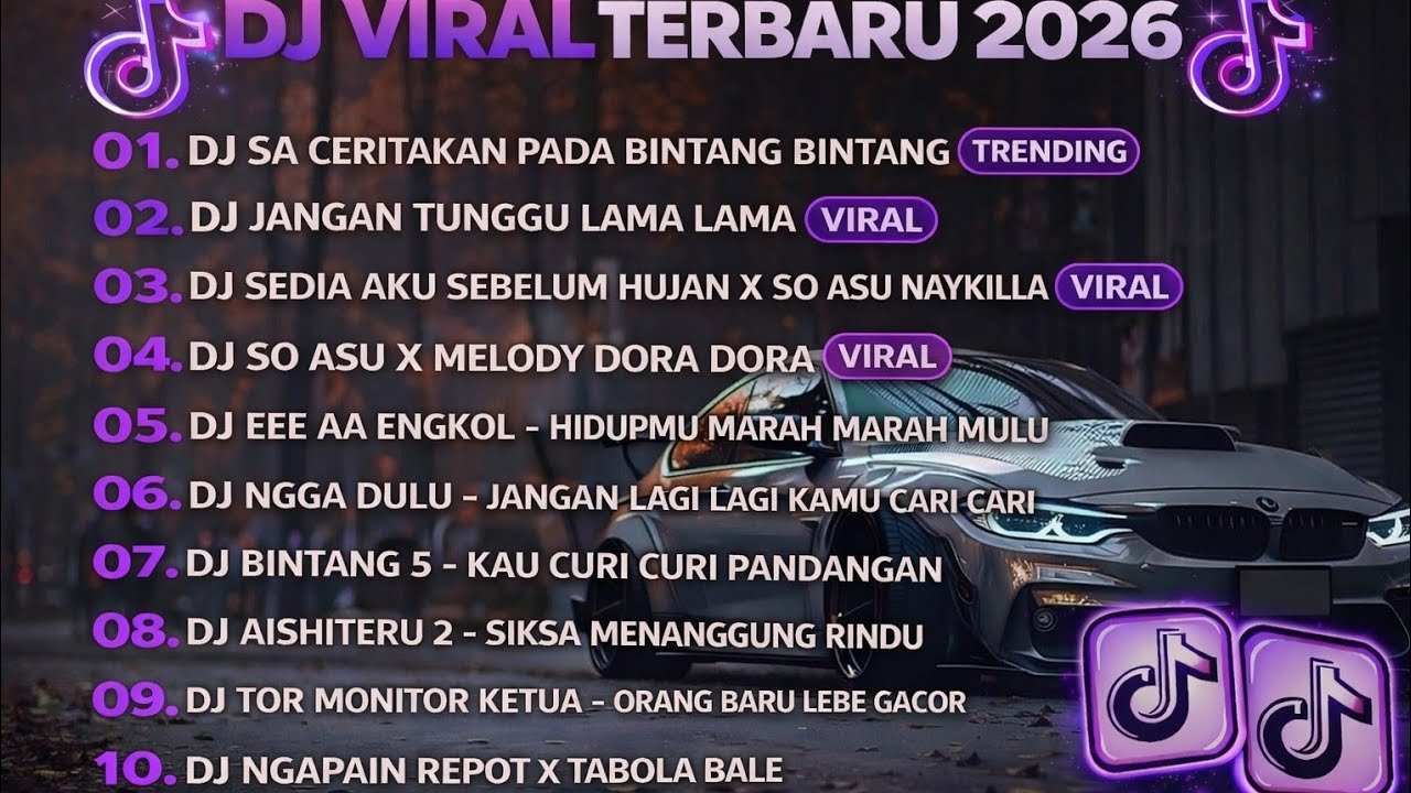 DJ TIKTOK TERBARU 2026🎵DJ SA CERITAKAN PADA BINTANG BINTANG🎵DJ JANGAN TUNGGU LAMA LAMA