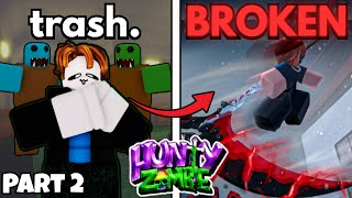 This Weapon Is Unstoppable In Hunty Zombie Roblox.. Part 2