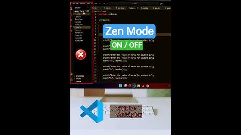 How to Toggle Zen Mode in VS Code for Better Focus ! #ZenMode