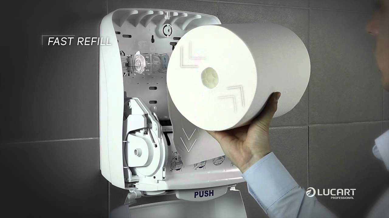Hoe Installeer Je De Lucart Identity Dispenser Handdoek Papier Rollen Youtube