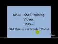 MSBI - SSAS - DAX Queries in Tabular Model
