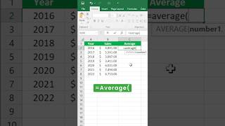 How to calculate AVERAGE in Excel?(with Formula) | AVERAGE Function #shorts #excel screenshot 3