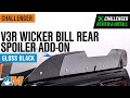 20152021 challenger v3r wicker bill rear spoiler addon gloss black review  install