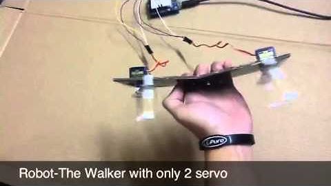 Robot-the walker with only 2 servo