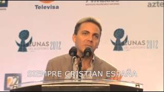 Cristian Castro premio Lunas Auditorio 2012, mejor baladista enhorabuena!!!!