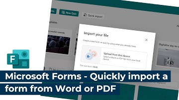 Microsoft Forms - Quickly import a form from Word or PDF