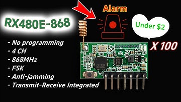 How to Use RF Module RX480E 868 by QIACHIP Make Remote Control Alarm Transmitter and Receiver in One